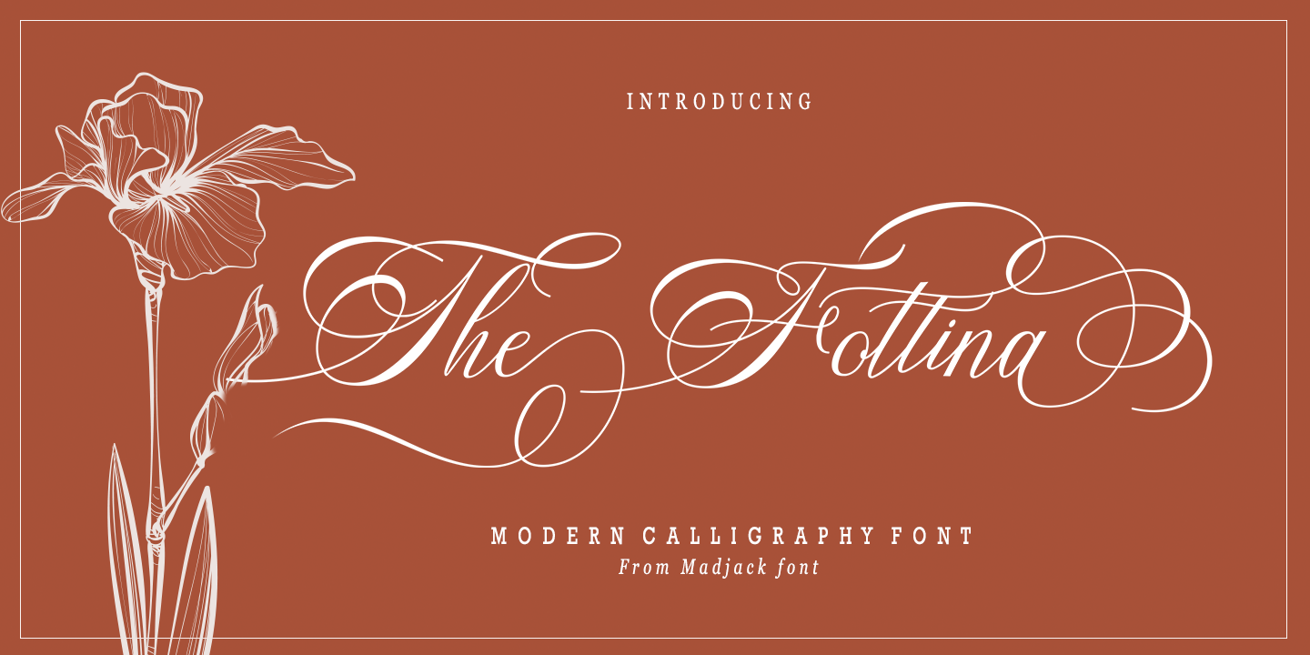 Beispiel einer The Fottina Script Regular-Schriftart